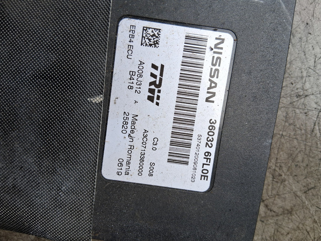 2020 NISSAN QASHQAI J11 MK2 PARKING BRAKE HANDBRAKE CONTROL MODULE ECU 360326FL0