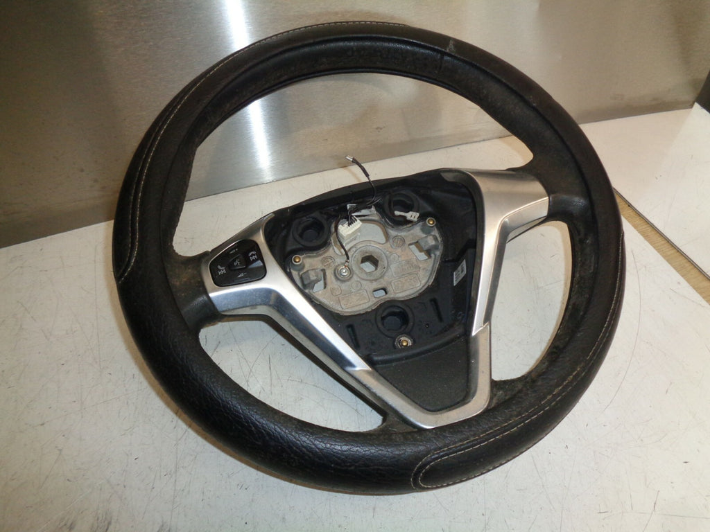 FORD FIESTA MK7 2017 3 SPOKE MULTIFUNCTION LEATHER STEERING WHEEL C1BB3600EA3ZHE