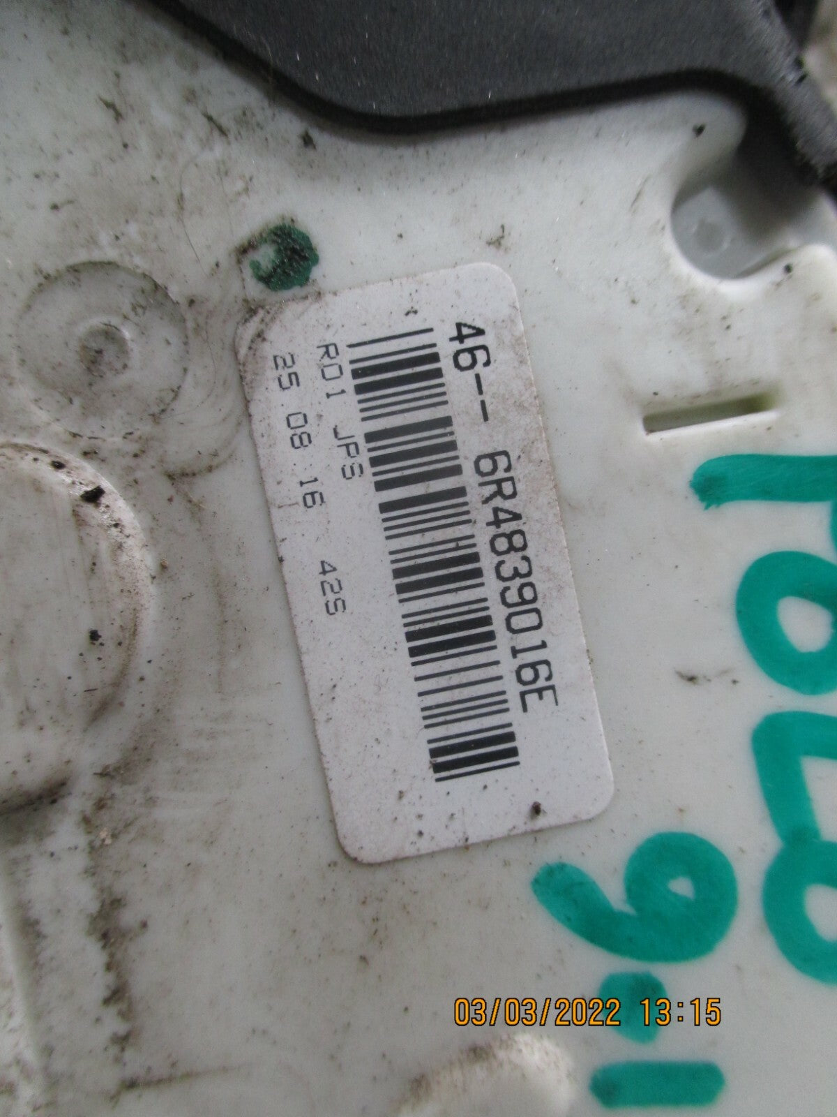 VW VOLKSWAGEN POLO 2017 OSR DRIVER SIDE REAR DOOR LOCK MECH 6R4839016E