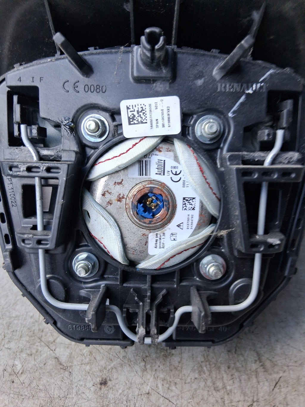 RENAULT CAPTUR 2014 STEERING WHEEL SRS AIRBAG BLACK