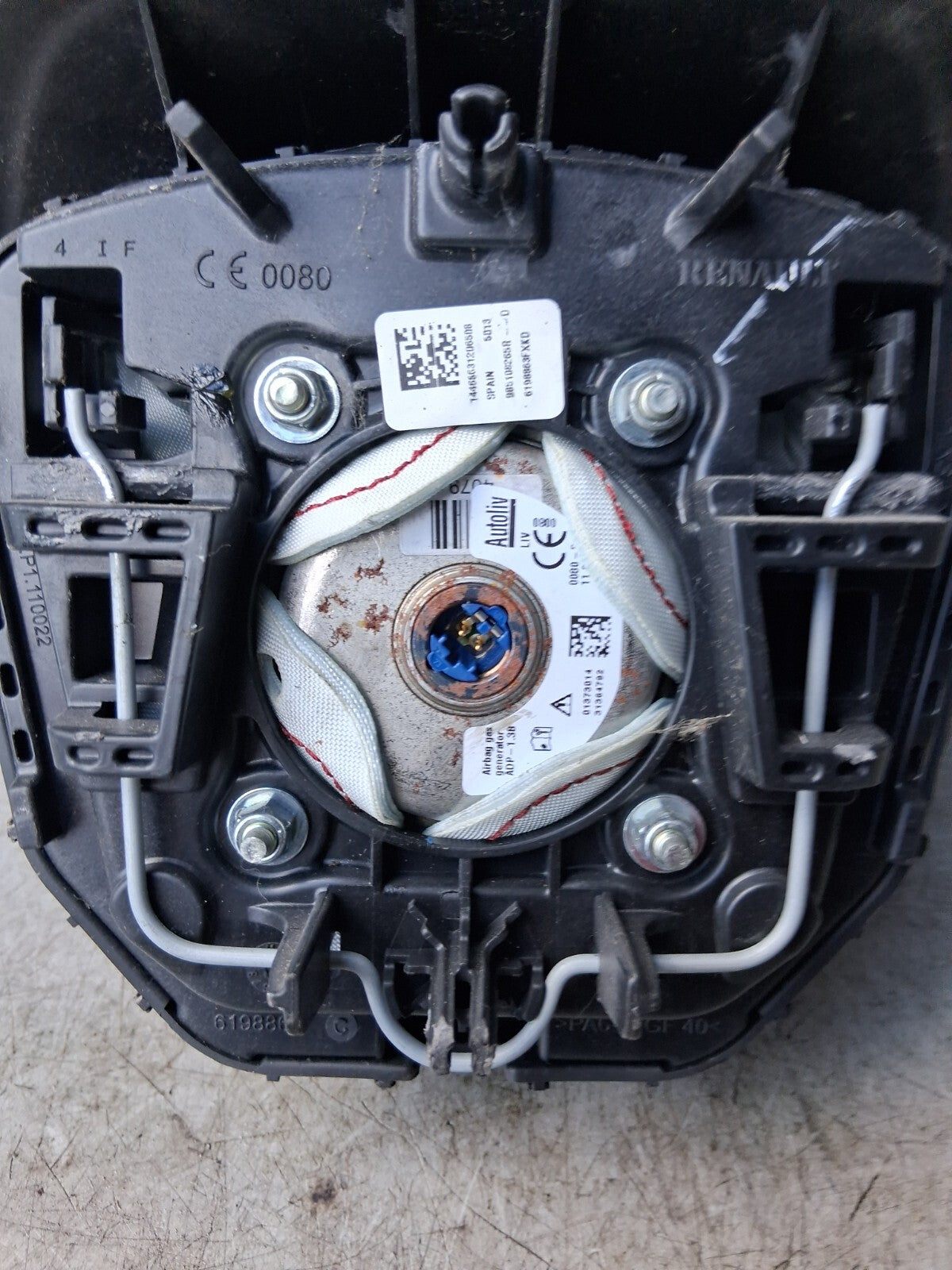 RENAULT CAPTUR 2014 STEERING WHEEL SRS AIRBAG BLACK