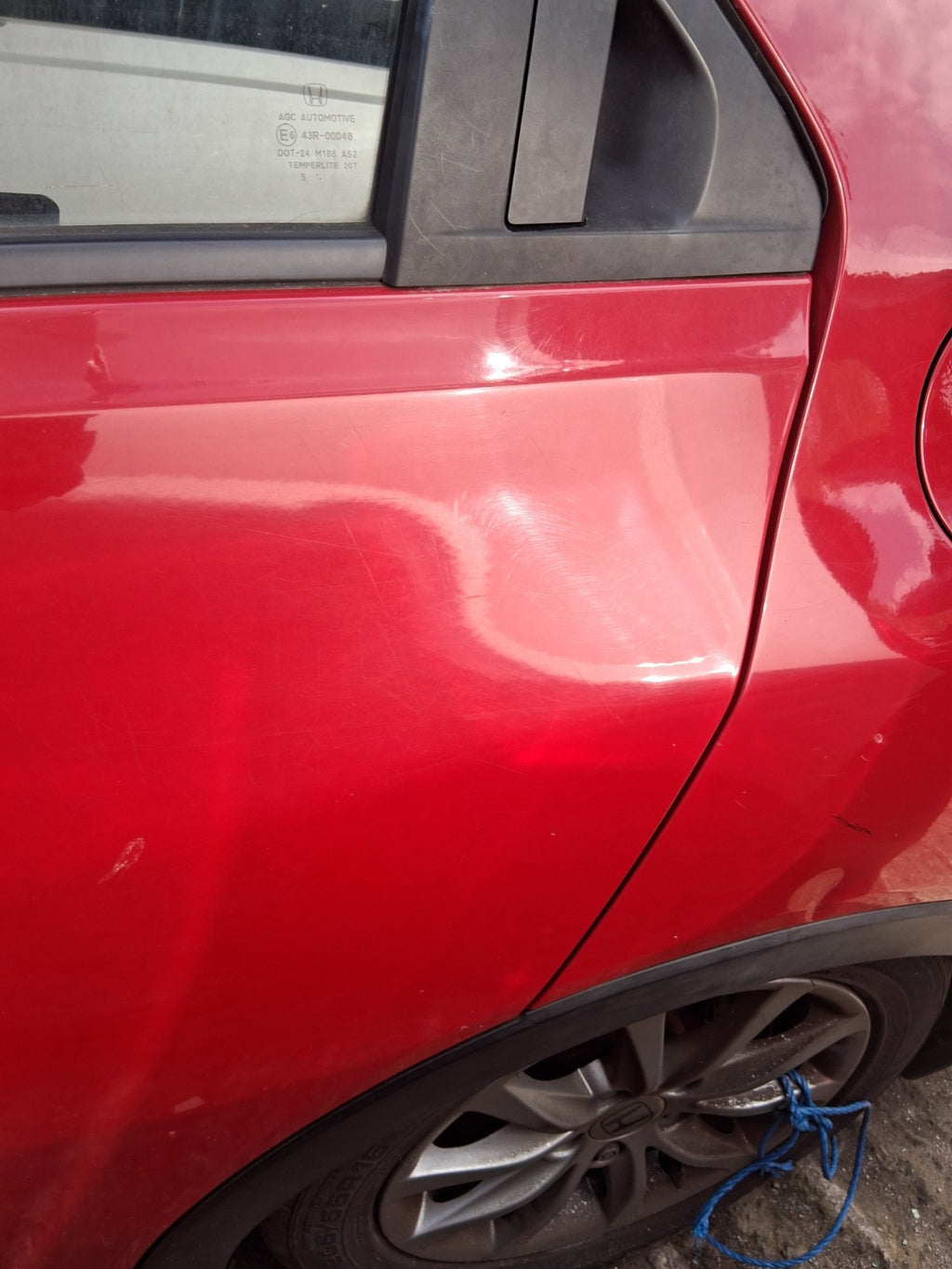 2016 HONDA CIVIC MK9 HATCHBACK NSR PASSENGER REAR LEFT BARE DOOR RED R81