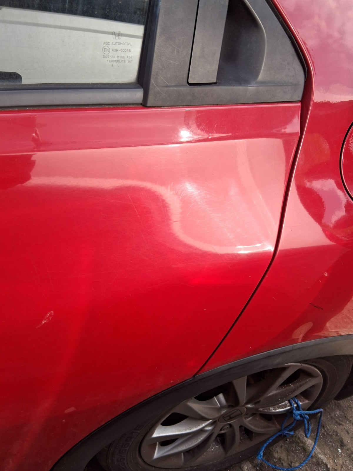 2016 HONDA CIVIC MK9 HATCHBACK NSR PASSENGER REAR LEFT BARE DOOR RED R81