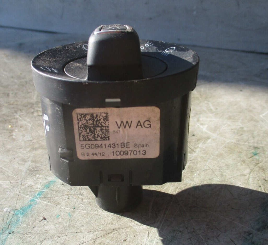 VW VOLKSWAGEN GOLF MK7 2013 HEADLIGHT LIGHT CONTROL SWITCH 5G0941431BE