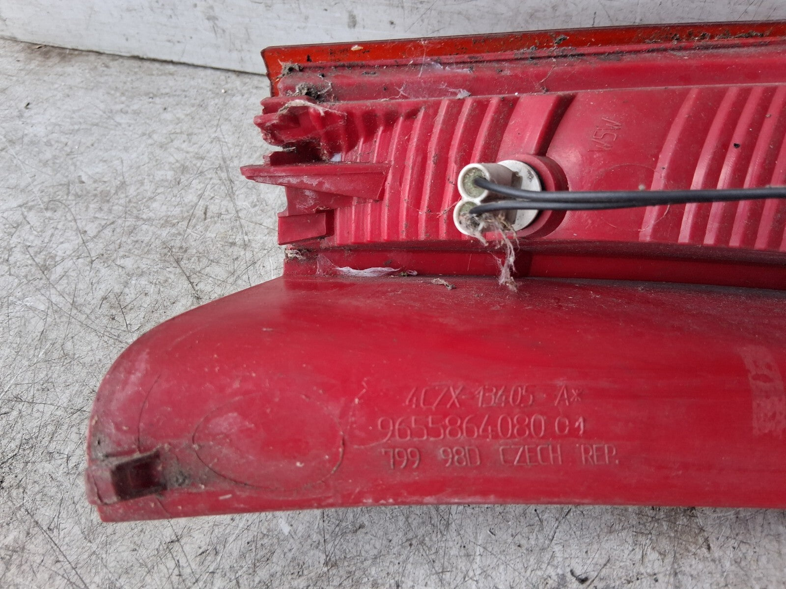 CITROEN C4 LA COUPE 2005 NSR PASSENGER SIDE REAR LEFT TAIL LIGHT 9655864080
