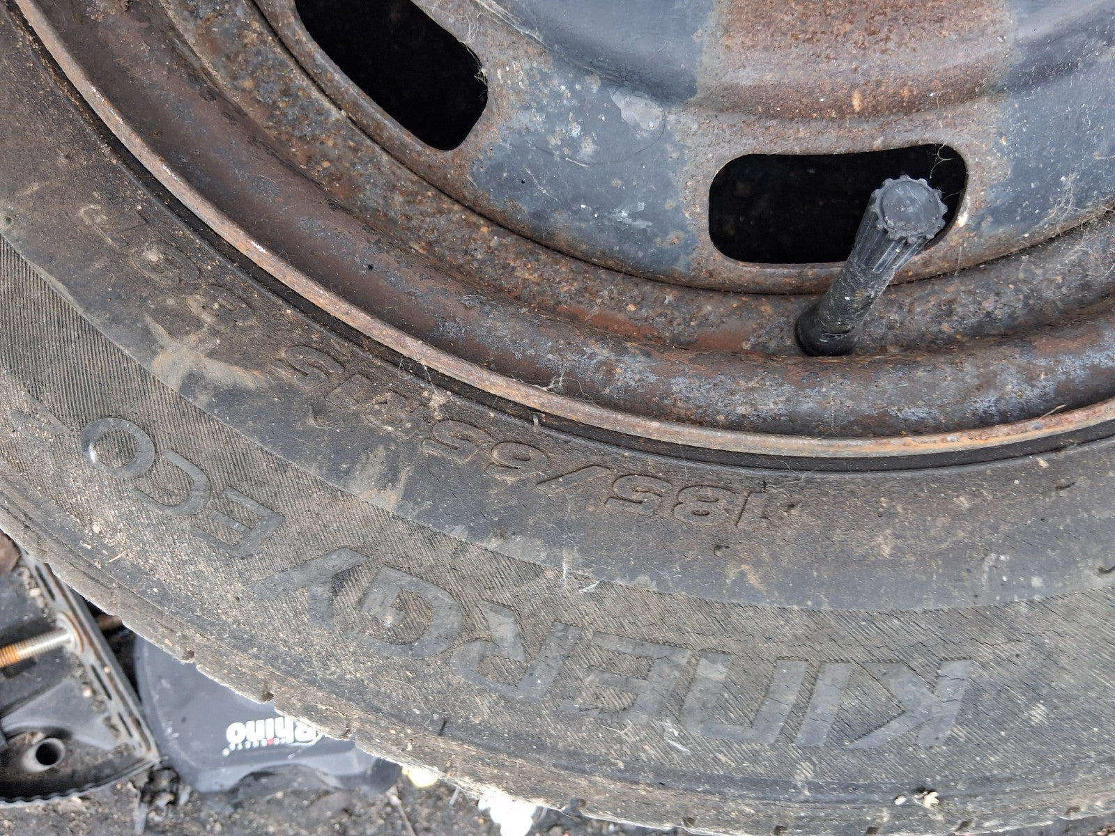 2014 PEUGEOT 208 MK1 15 INCH STEEL WHEEL WITH TYRE 185/65R15 REF 2
