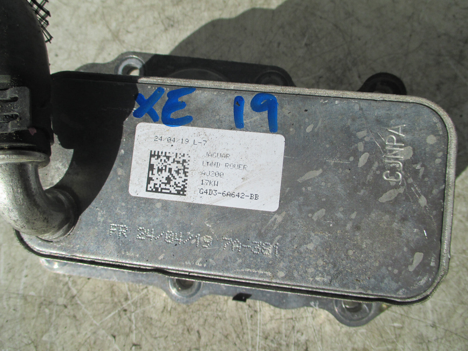 JAGUAR XE 2019 2.0 PETROL OIL COOLER G4D36A642BB