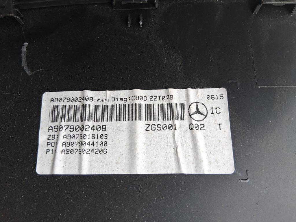 2020 MERCEDES SPRINTER W907 2.0 DIESEL MANUAL INSTRUMENT CLUSTER A9079002408