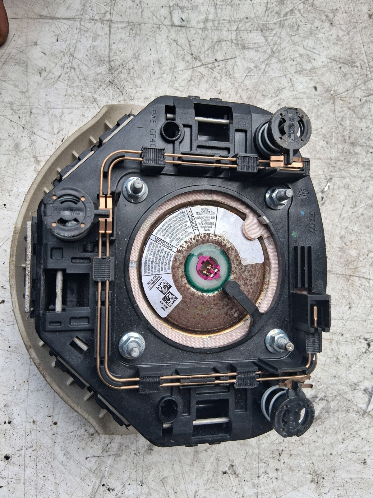 2015 FIAT 500 LOUNGE STEERING WHEEL AIRBAG AIR BAG 07356283230