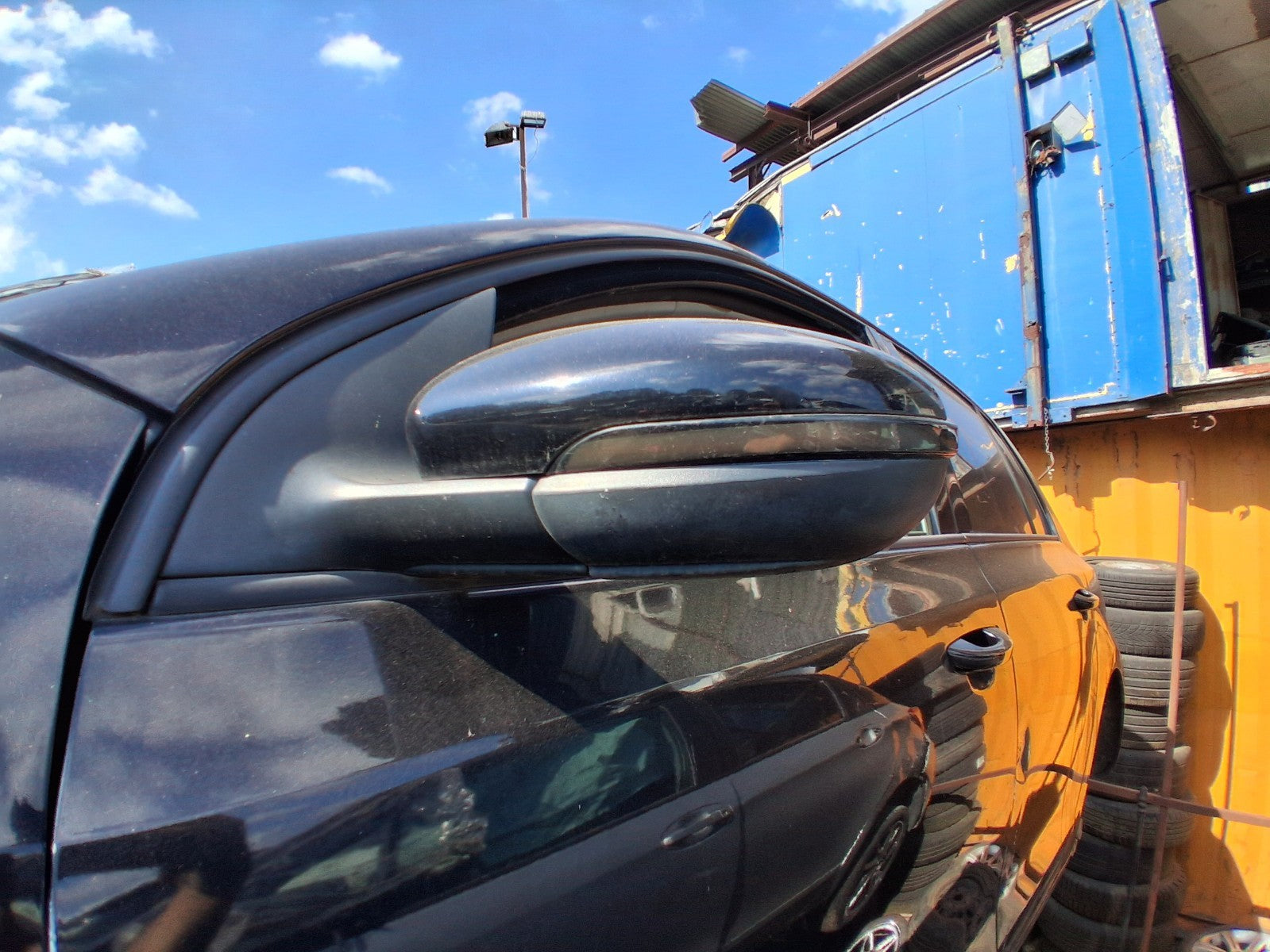2012 VW VOLKSWAGEN GOLF MK6 NSF PASSENGER SIDE POWER FOLD WING MIRROR BLACK LC9X