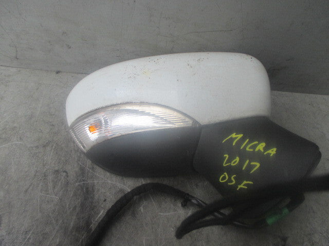 NISSAN MICRA K14 2017 OSF  DRIVER WING MIRROR WHITE