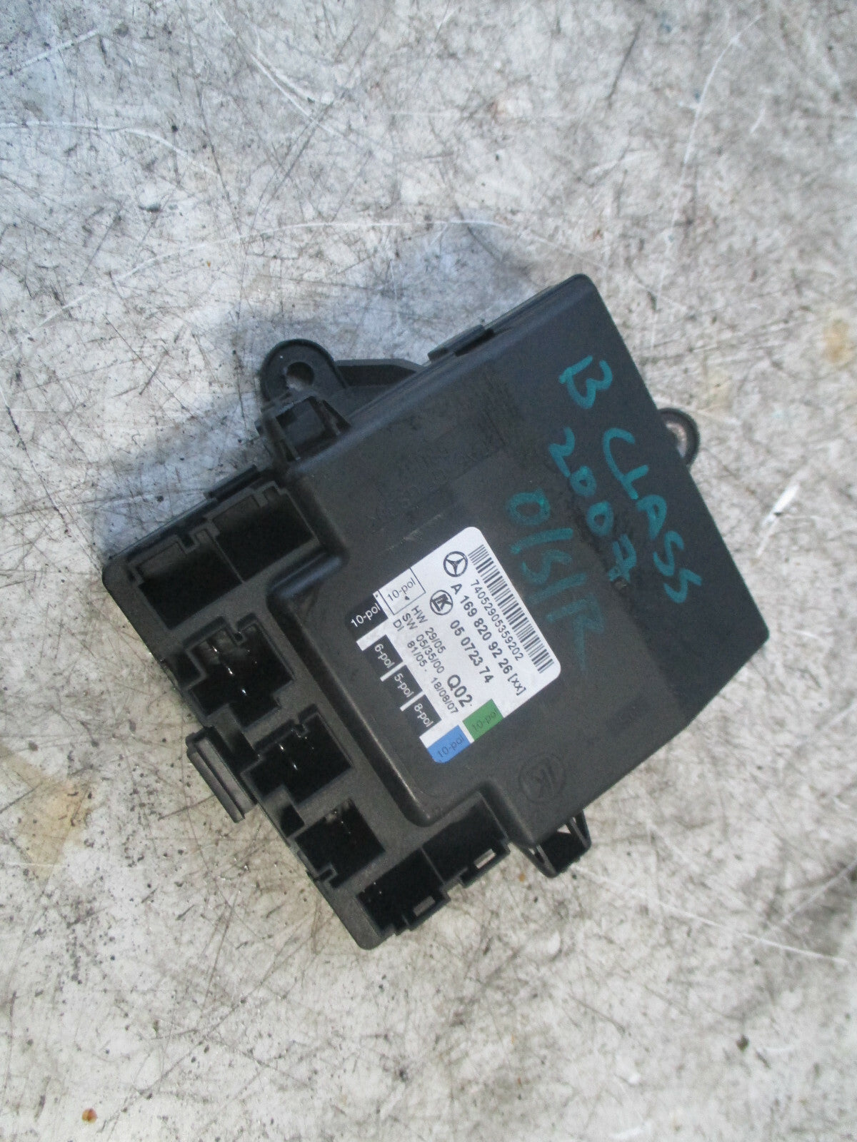 MERCEDES B CLASS W245 2007 OSR DRIVER REAR DOOR CONTROL MODULE A1698209226