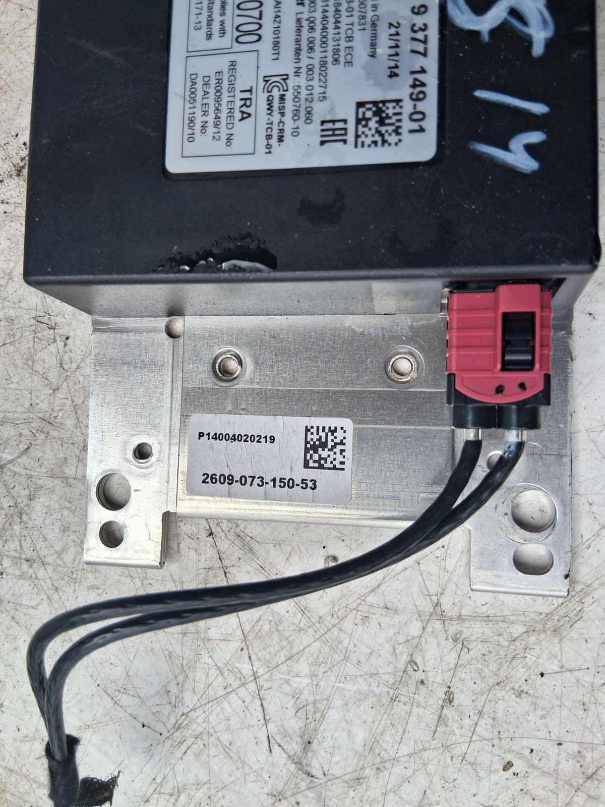 2014 BMW 3 SERIES F31 BLUETOOTH TELEMATICS CONTROL MODULE 9377149