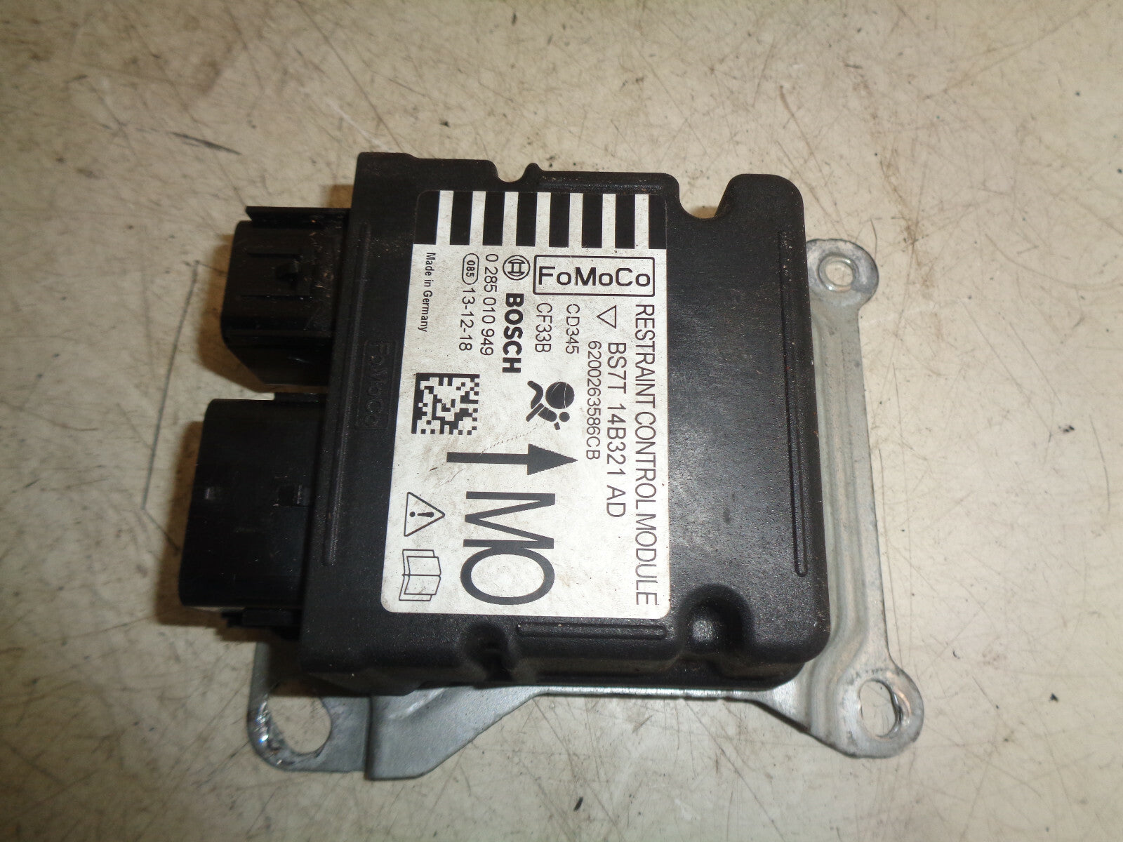 FORD MONDEO MK4 2014 SAFETY BAG RESTRAINT CONTROL MODULE BS7T14B321AD