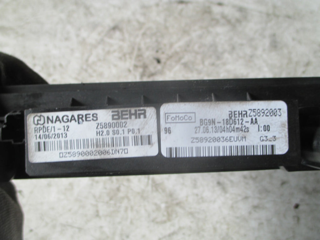 RANGE ROVER EVOQUE 2013 L538 AUXILIARY HEATER ELEMENT MATRIX BJ9N18D612