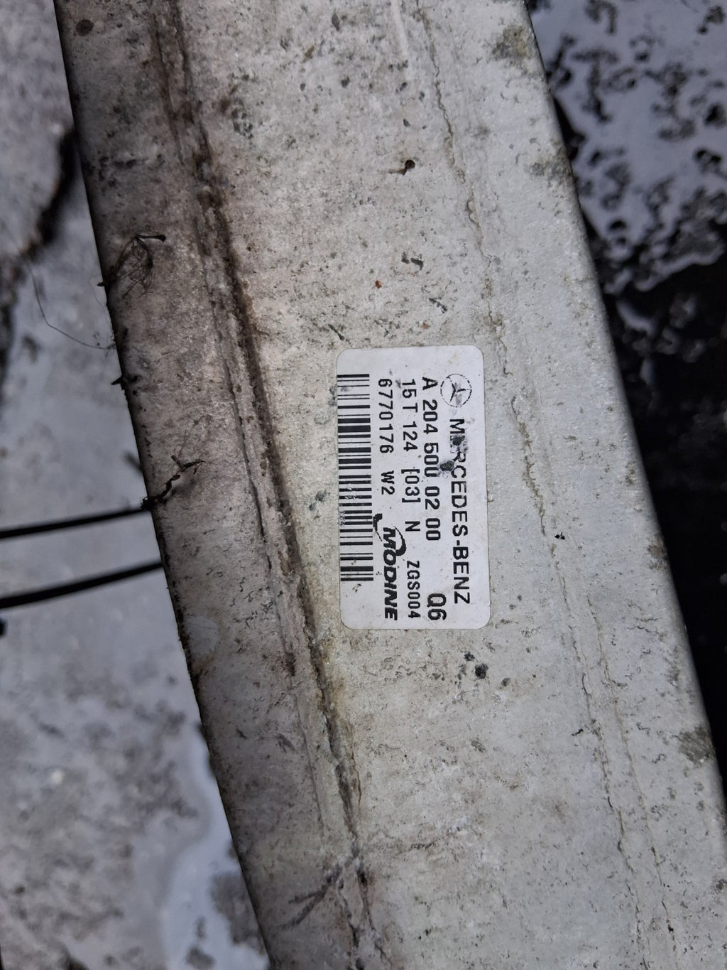 2009 MERCEDES BENZ C CLASS W204 INTER COOLER A2045000200
