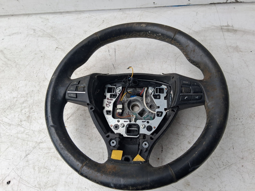 2010 BMW 5 SERIES F10 3 SPOKE MULTIFUNCTION LEATHER STEERING WHEEL