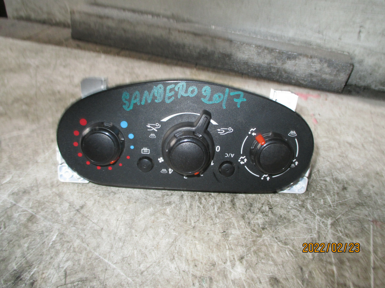 DACIA SANDERO 2017 HEATER AC CLIMATE CONTROL PANEL