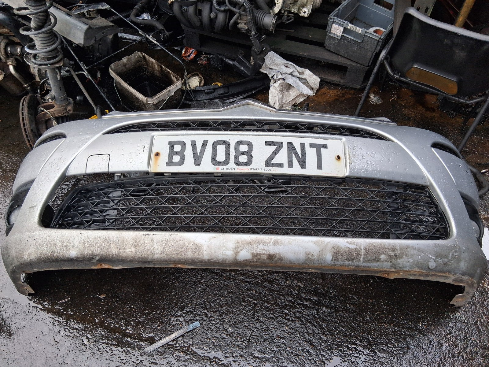 2008 CITROEN C4 PICASSO COMPLETE FRONT BUMPER SILVER