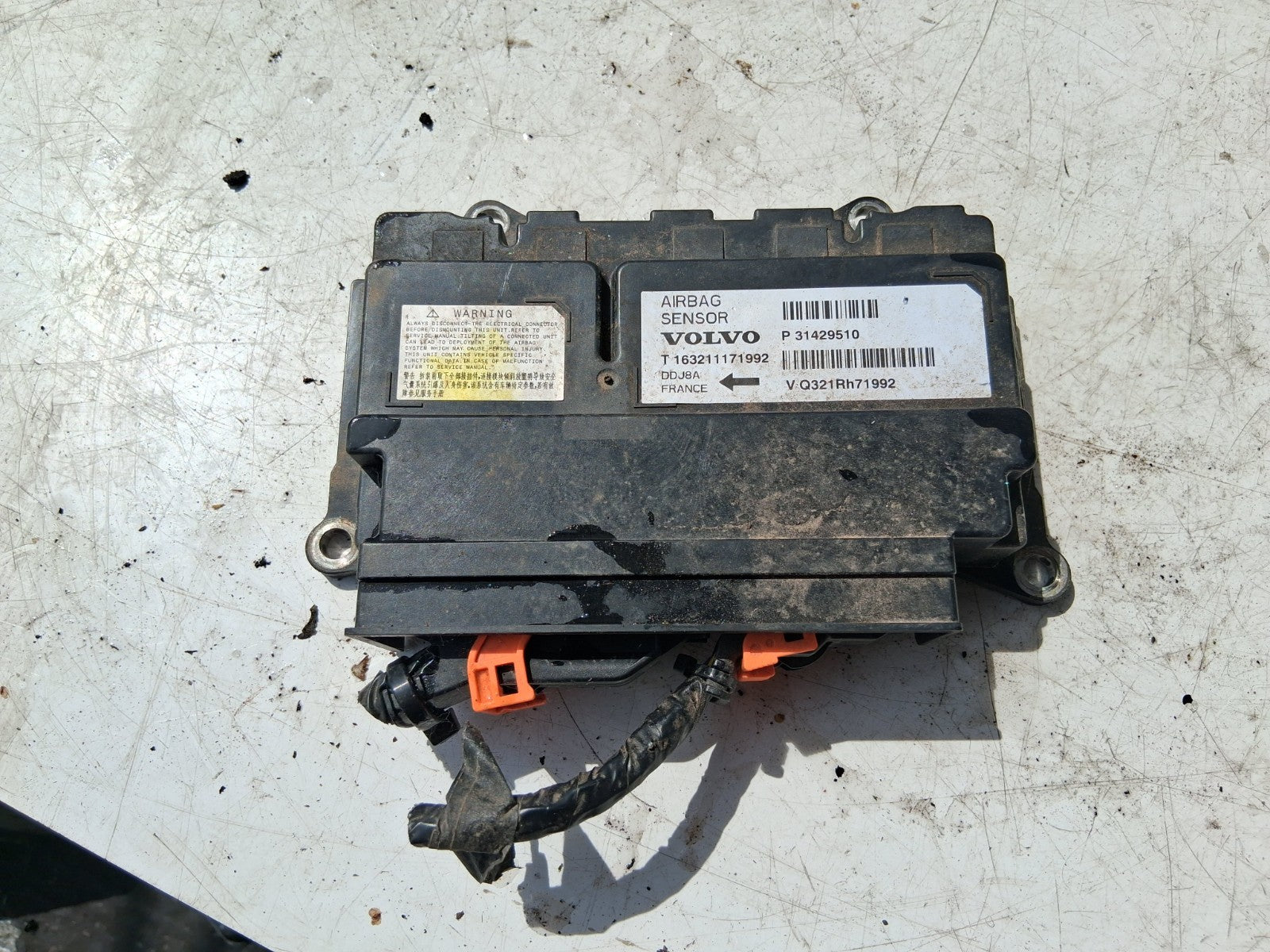 2016 VOLVO V40 2.0 DIESEL AIRBAG CONTROL MODULE ECU 31429510