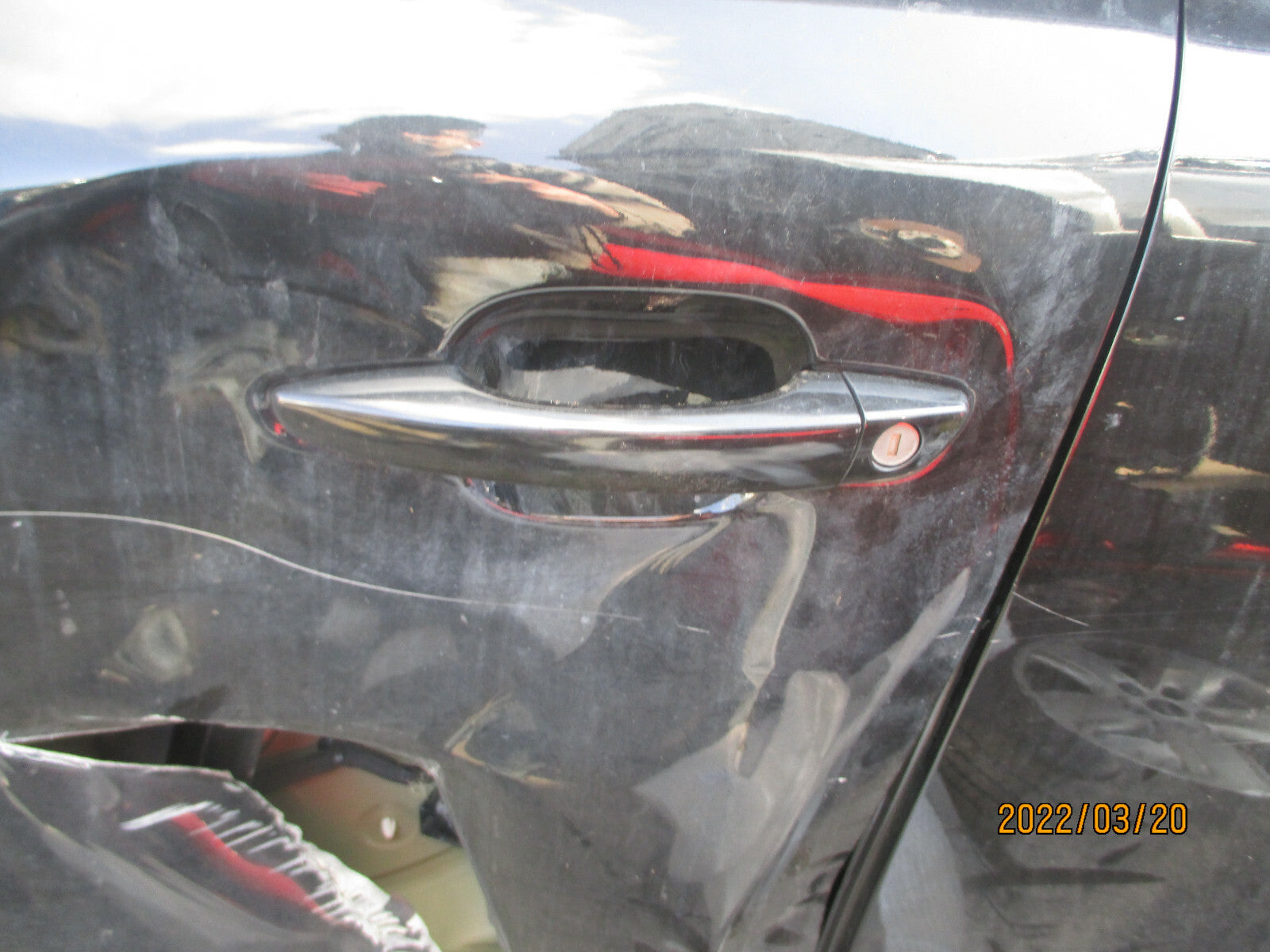 CITROEN C4 MK3 2021 NSF PASSENGER FRONT EXTERIOR DOOR HANDLE BLACK PEARL EXL