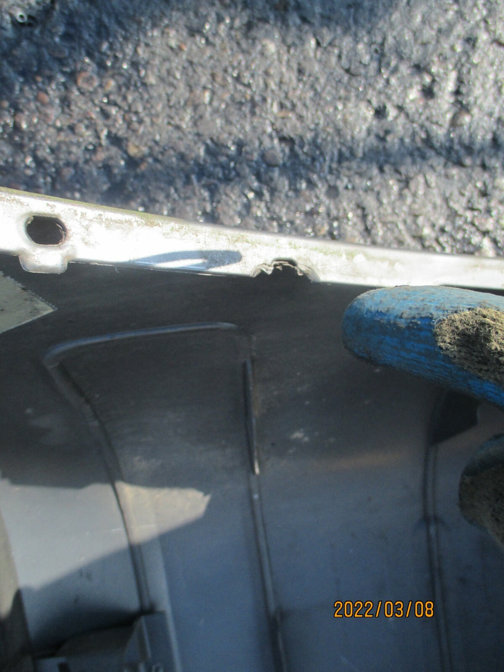 AUDI A2 8Z 2004 REAR BACK BUMPER GREY
