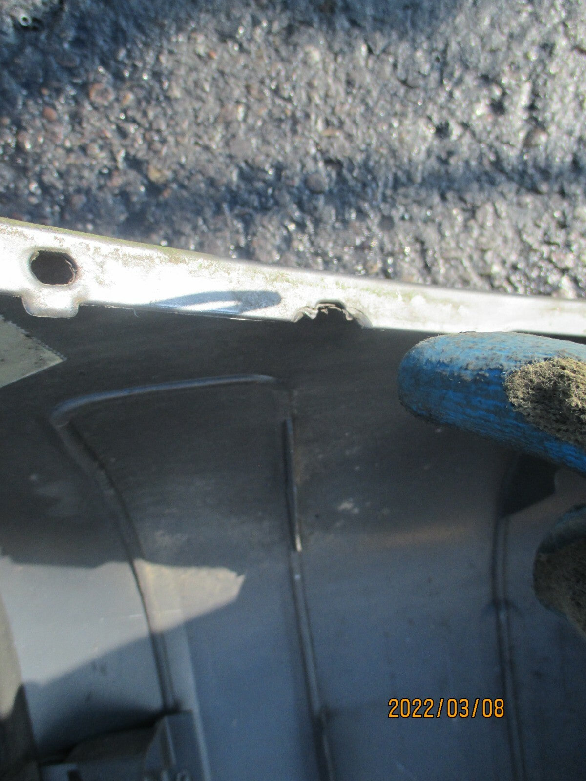AUDI A2 8Z 2004 REAR BACK BUMPER GREY