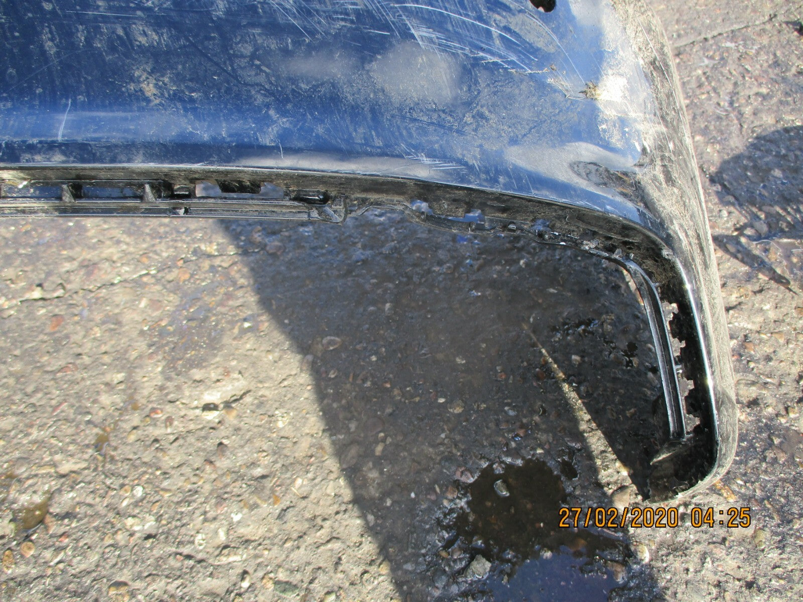 AUDI A1 8X 2018 REAR BACK PLASTIC BUMPER IN BLACK SCRATCHED