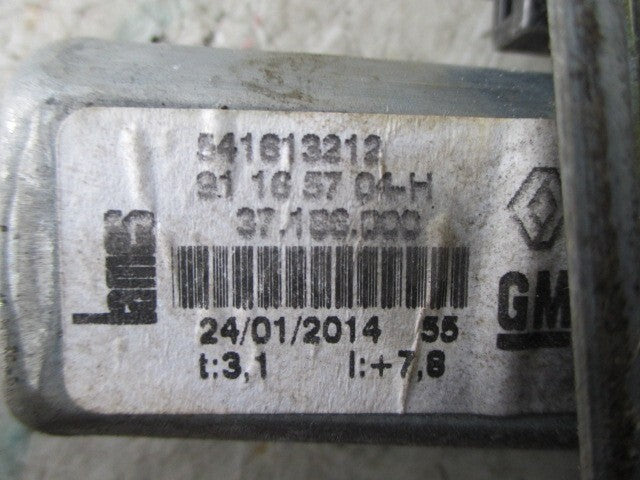 2014 VAUXHALL VIVARO NSF PASSENGER SIDE FRONT WINDOW MOTOR & REGULATOR 541613212