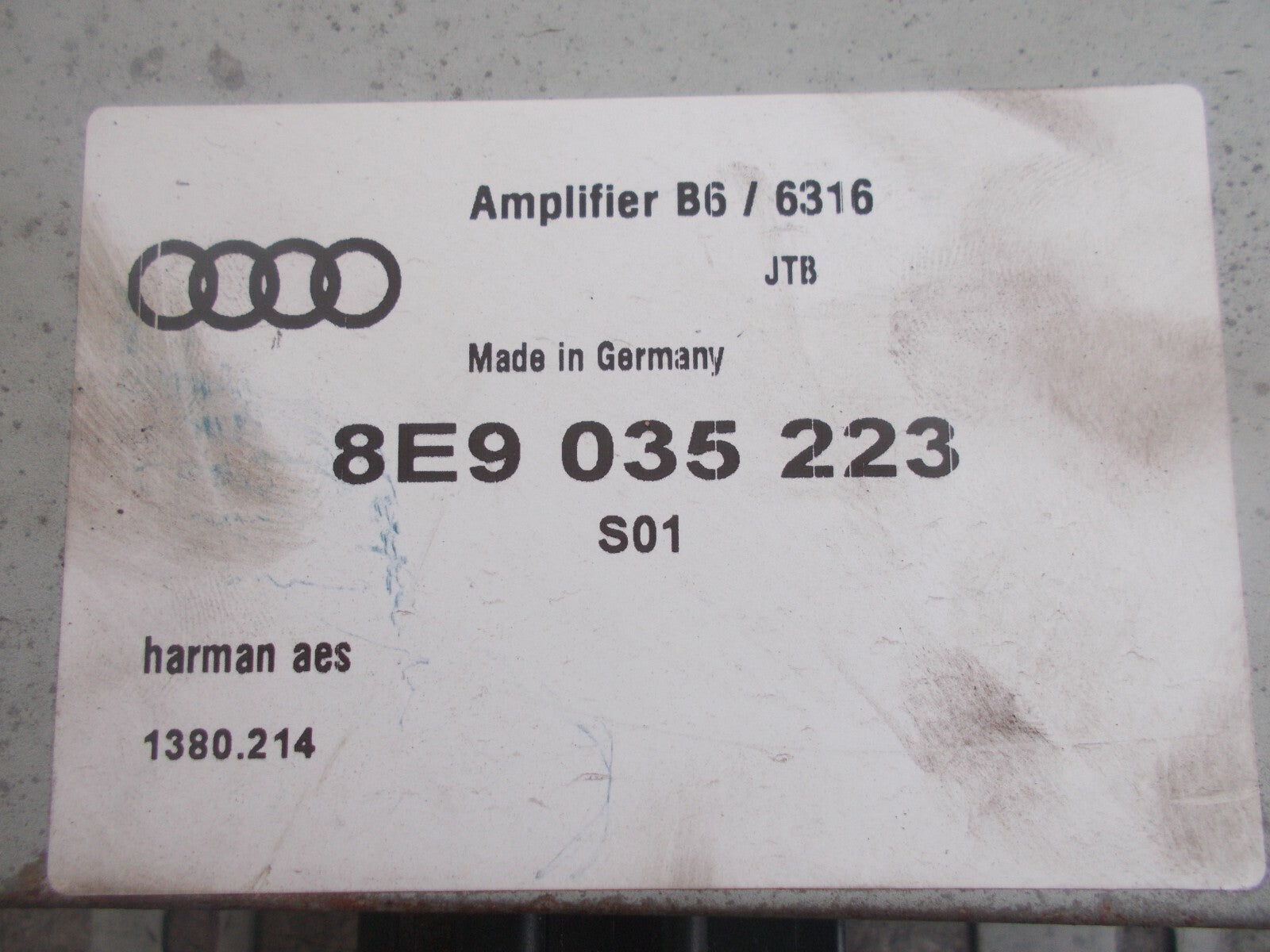 AUDI A4 8E B6 (MK2) 2001-2006 MUSIC SOUND AMP AMPLIFIER MODULE 8E9035223