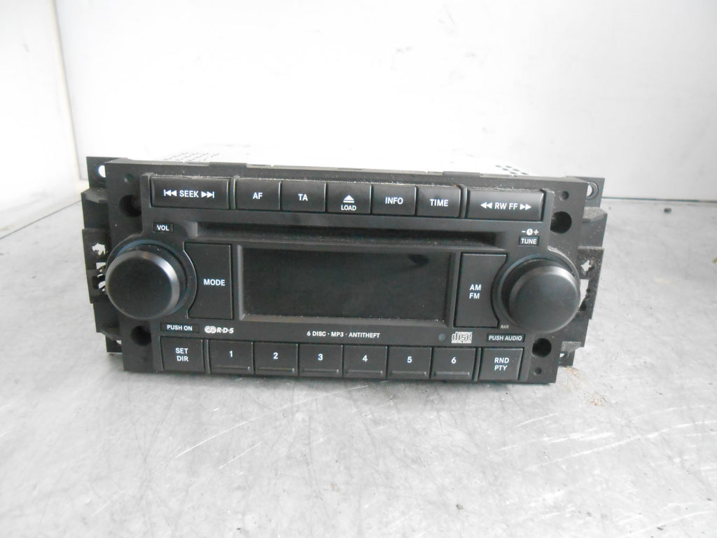 DODGE CALIBER 2007 CD PLAYER STEREO HEAD UNIT NO CODE P050164362AA
