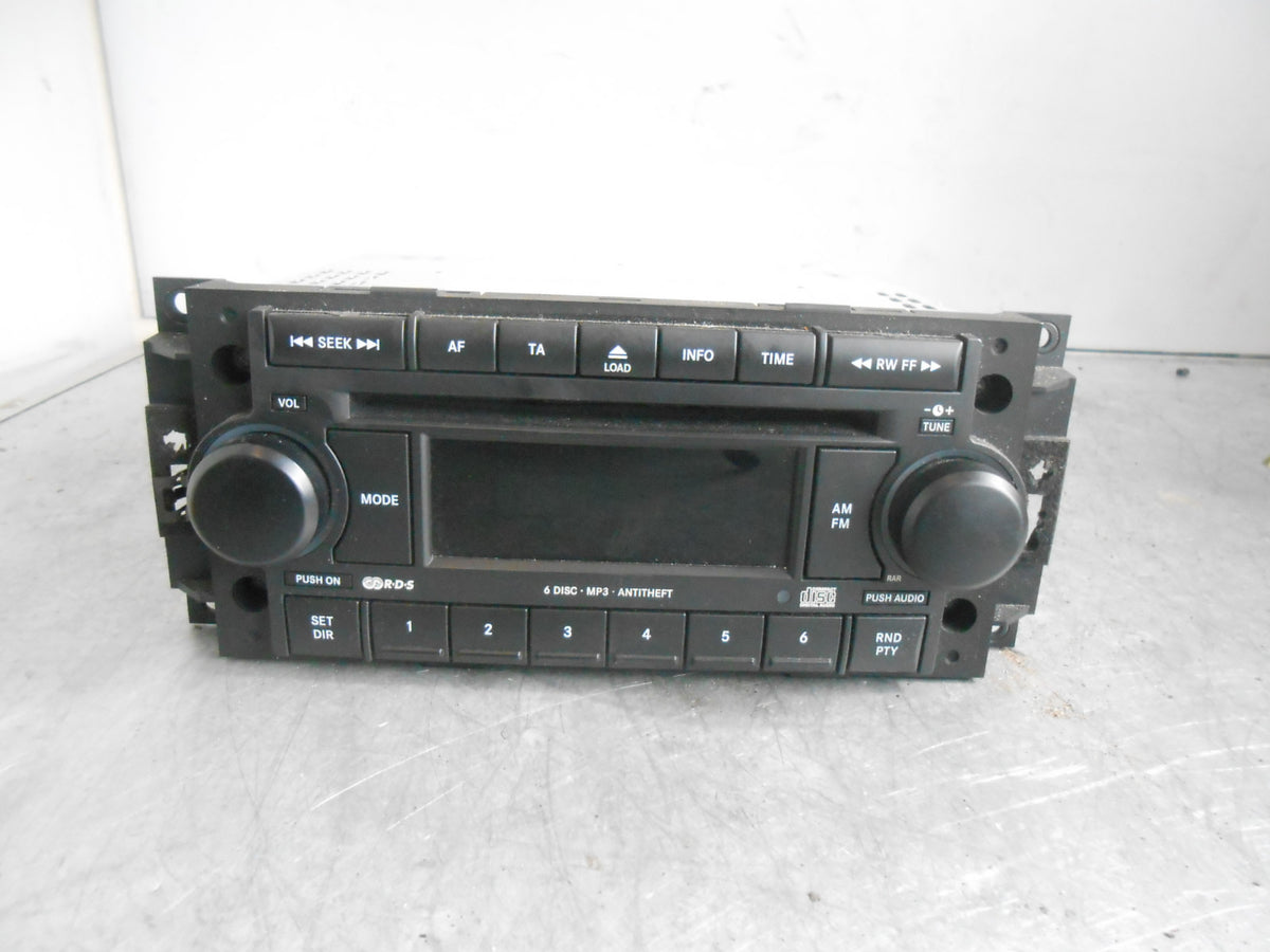 DODGE CALIBER 2007 CD PLAYER STEREO HEAD UNIT NO CODE P050164362AA