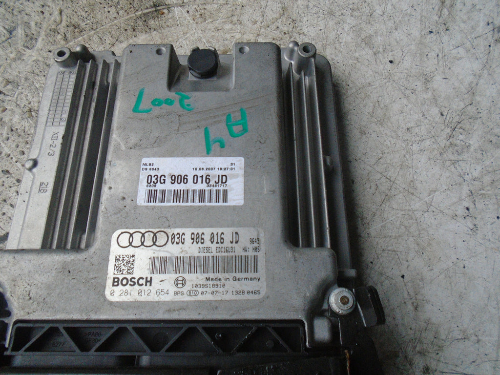 AUDI A4 2007 B7 2.0 TDI DIESEL ECU ENGINE CONTROL MODULE UNIT 03G906016JD
