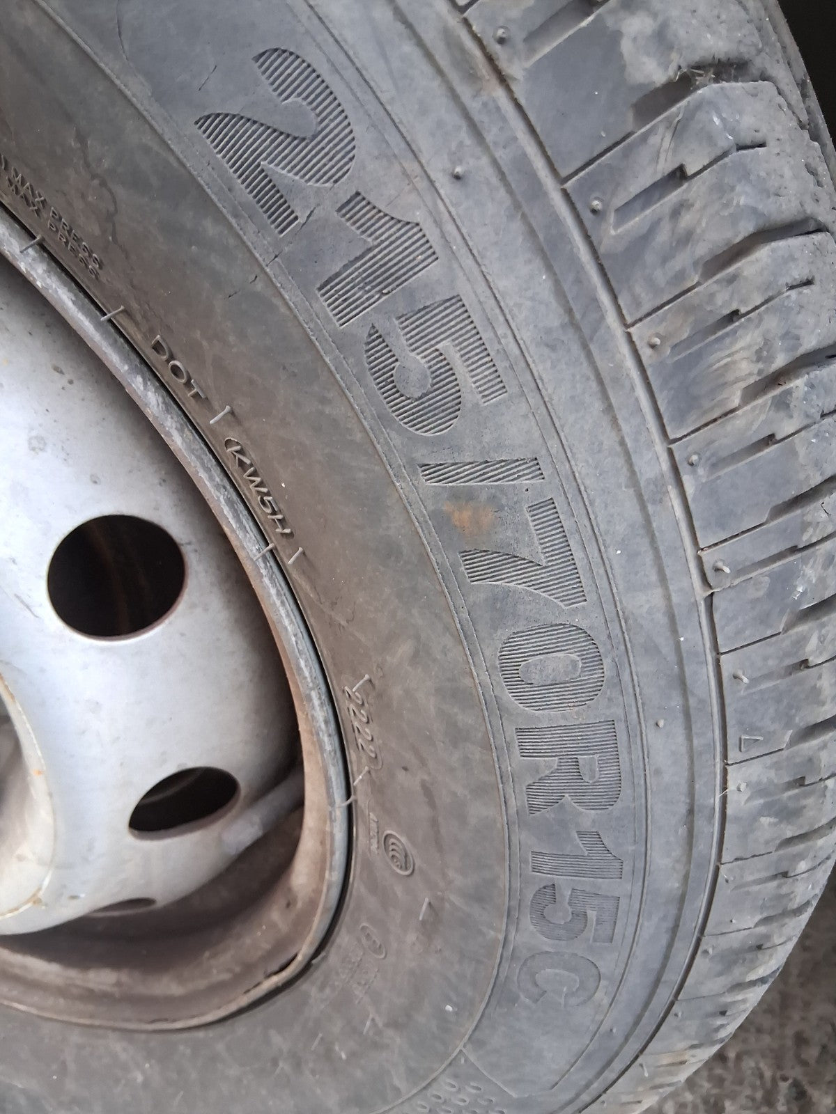2014 CITROEN RELAY MK3 15 INCH STEEL WHEEL WITH TYRE 215/70R15C