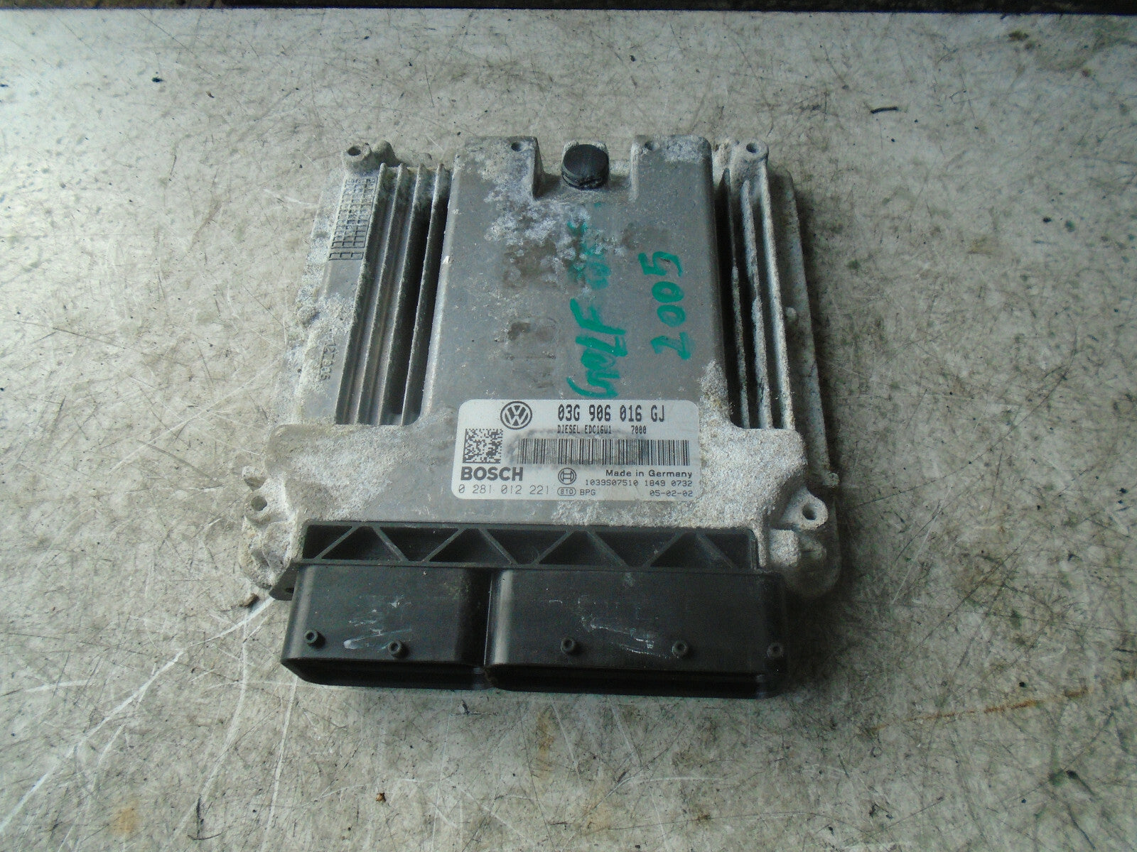2005 VOLKSWAGEN GOLF MK5 2.0 DIESEL ECU ENGINE CONTROL MODULE UNIT 03G906016GJ