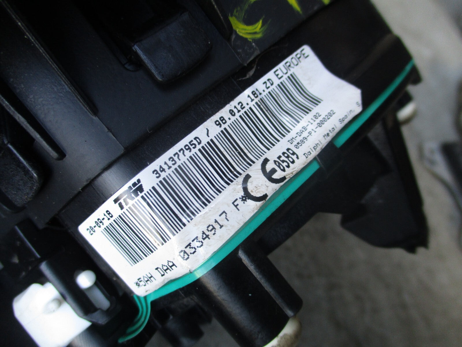 2019 CITROEN C4 CACTUS STEERING WHEEL AIRBAG 98012181ZD