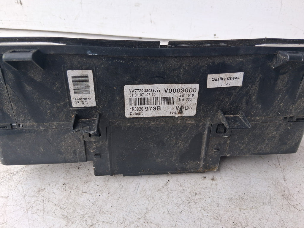 2007 VW VOLKSWAGEN GOLF MK5 2.0 DIESEL SPEEDO INSTRUMENT CLUSTER 1K0920973B