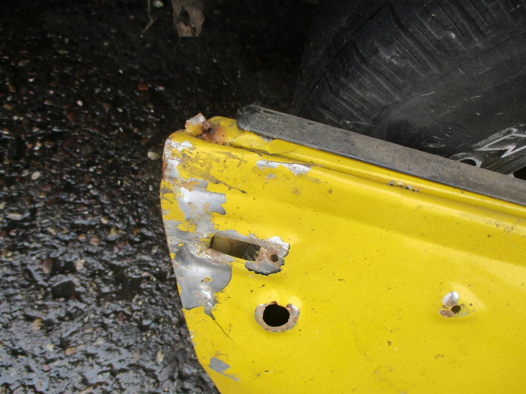 MG MIDGET 1979 OS DRIVER SIDE DOOR SHELL YELLOW DAMAGED