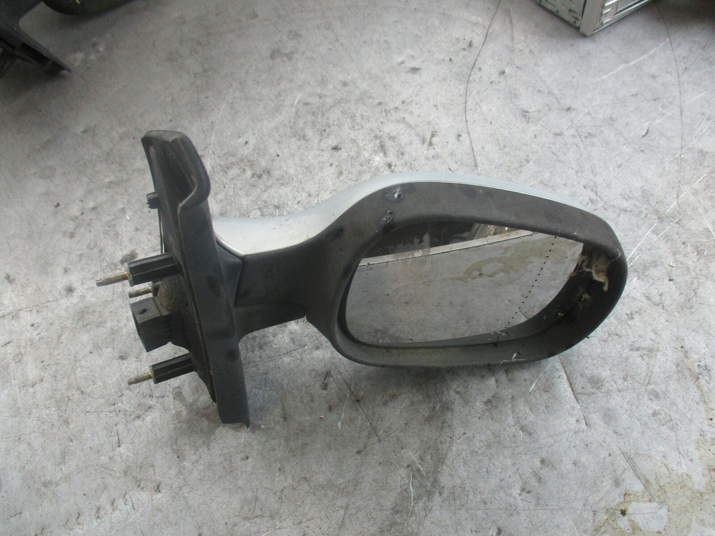 RENAULT MEGANE SCENIC MK1 OS DRIVER SIDE DOOR WING MIRROR ELECTRIC SILVER BLUE