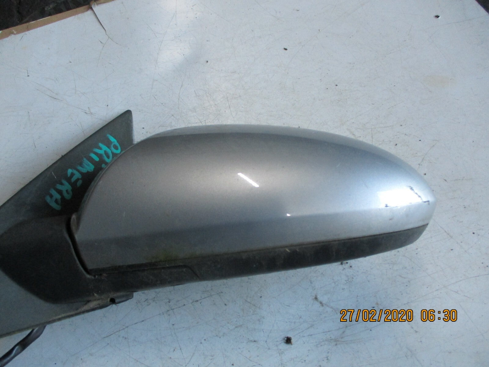 NISSAN PRIMERA 2005 NS PASSENGER ELECTRIC DOOR WING MIRROR SILVER 96302-AU372