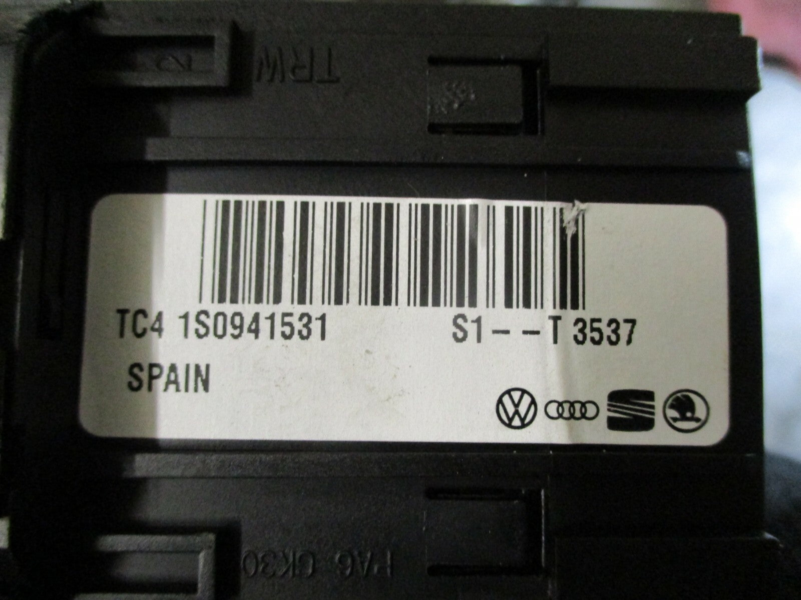 VW VOLKSWAGEN UP 2018 HEADLIGHT FOG SPOT LIGHT CONTROL SWITCH 1S0941531