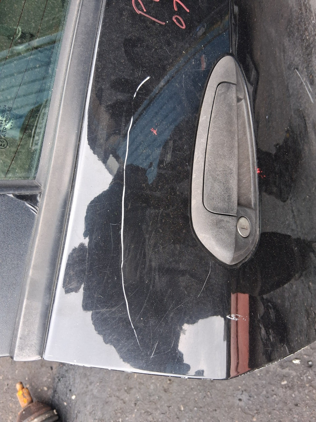 2007 FIAT PUNTO MK3 3 DOOR OSF DRIVER SIDE FRONT COMPLETE DOOR BLACK
