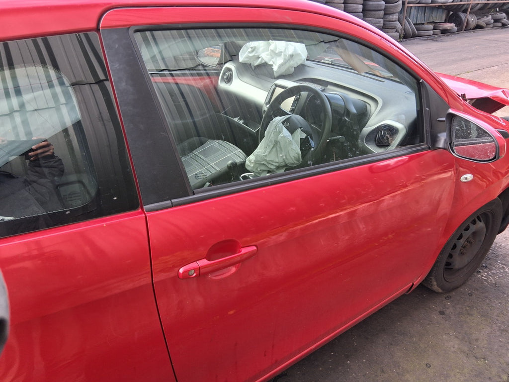 2016 PEUGEOT 108 MK2 OSF DRIVER SIDE FRONT RIGHT BARE DOOR SCARLET RED KJH