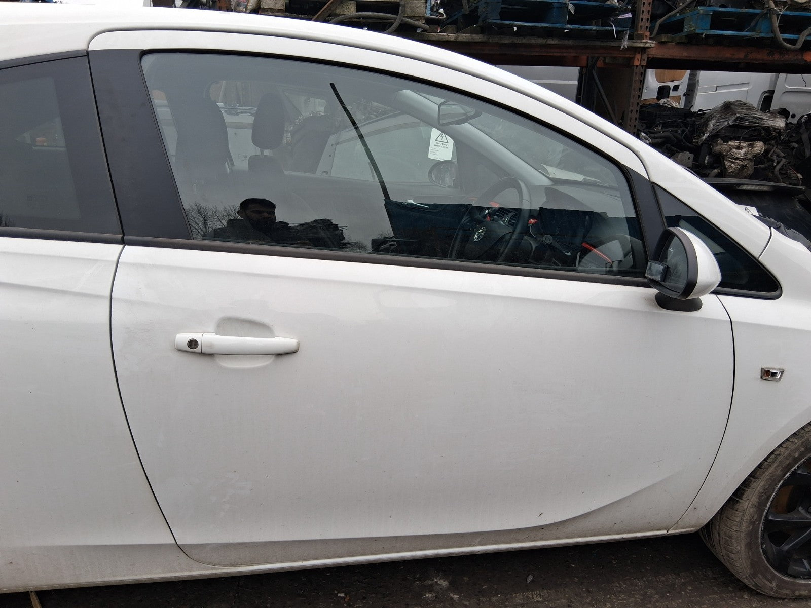 2019 VAUXHALL CORSA E 3 DOOR OS DRIVER SIDE BARE DOOR OLYMPIC WHITE Z40R
