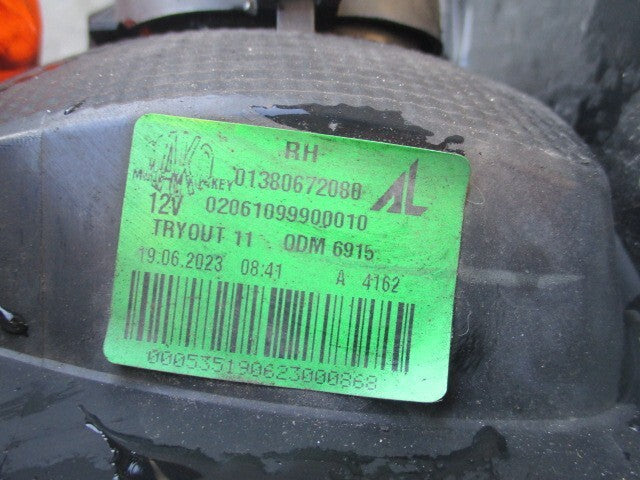 2023 VAUXHALL MOVANO C MK3 OSR DRIVER SIDE TAIL LIGHT 01380672080