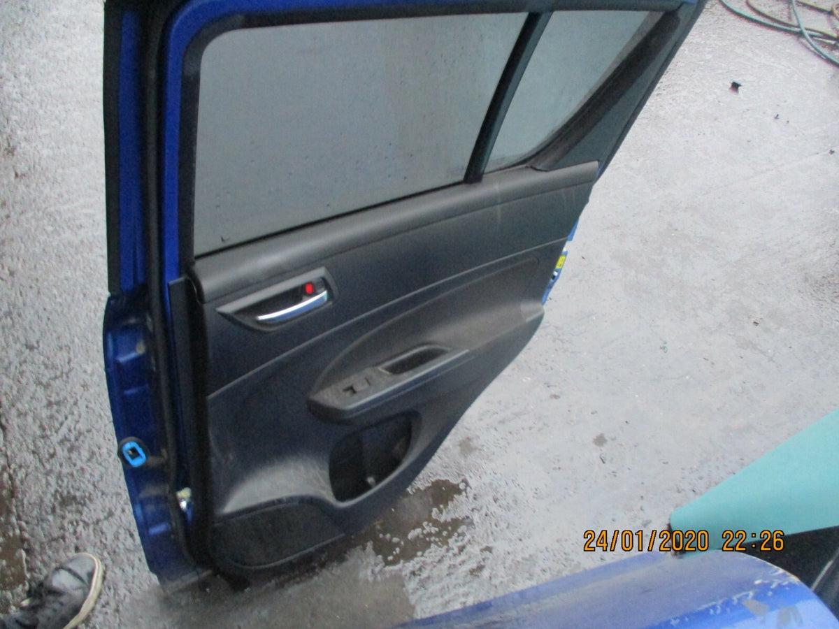 SUZUKI SWIFT AZG MK3 2016 OSR DRIVER SIDE REAR COMPLETE DOOR BLUE