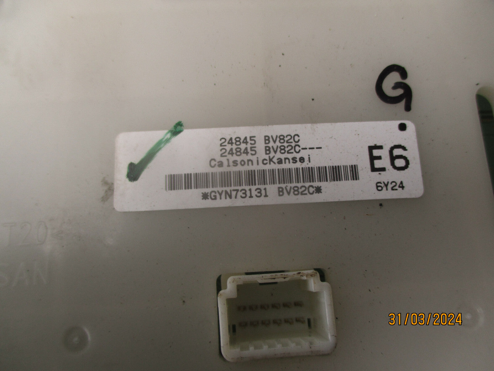 2013 NISSAN JUKE 1.5 DIESEL HEATER CONTROL SWITCH PANEL 24845BV82C