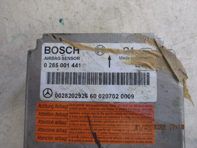 MERCEDES BENZ E CLASS W211 2003 AIRBAG CONTROL MODULE ECU 0285001441