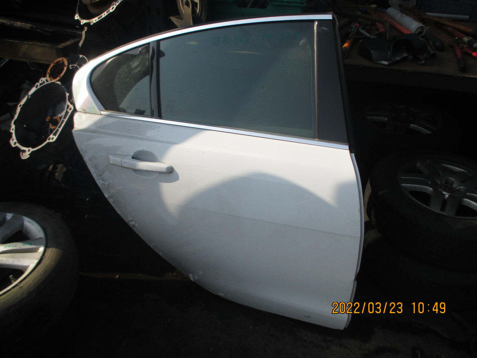 JAGUAR XE 2019 OSR DRIVER SIDE REAR BARE DOOR SHELL WHITE
