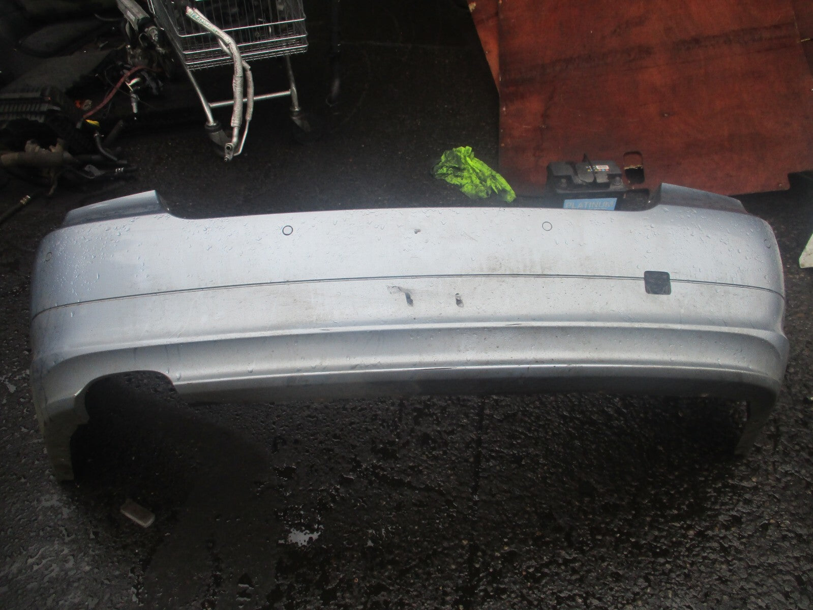 2009 BMW 3 SERIES LCI E90 SALOON REAR BUMPER WITH SENSORS LIGHT BLUE
